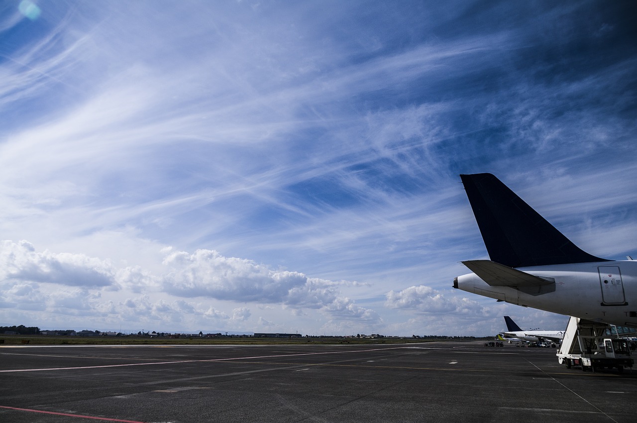 airplane tail sky free photo