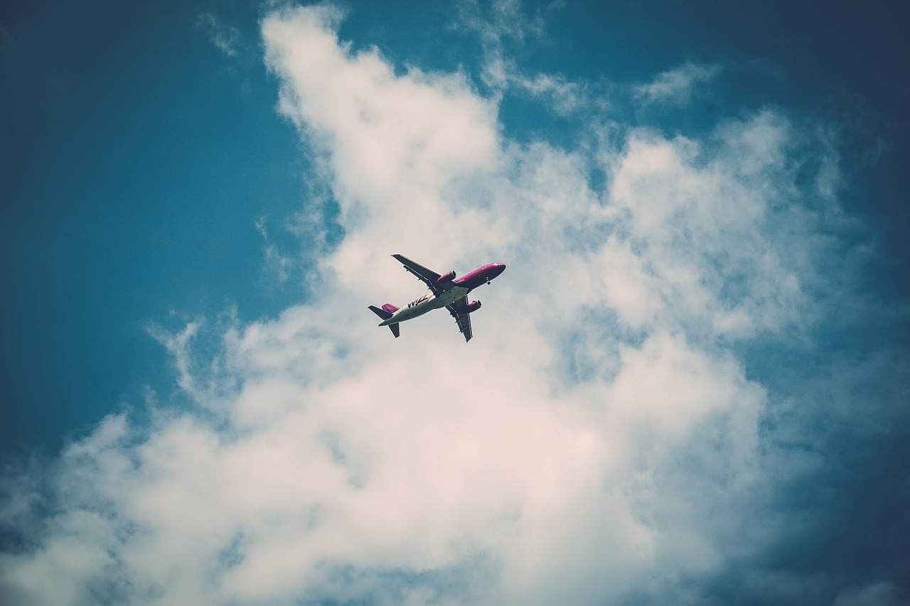 airplane blue sky free photo