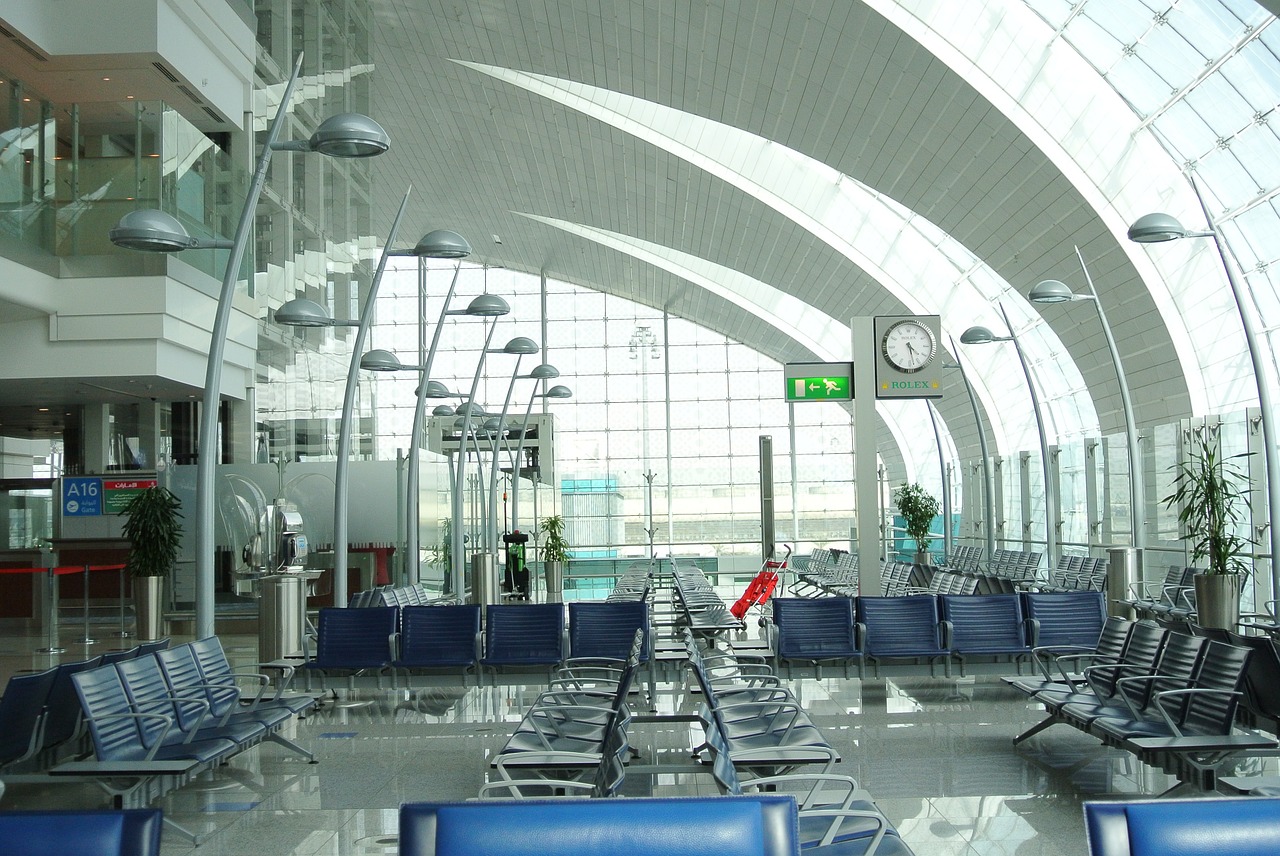 airport empty dubai free photo