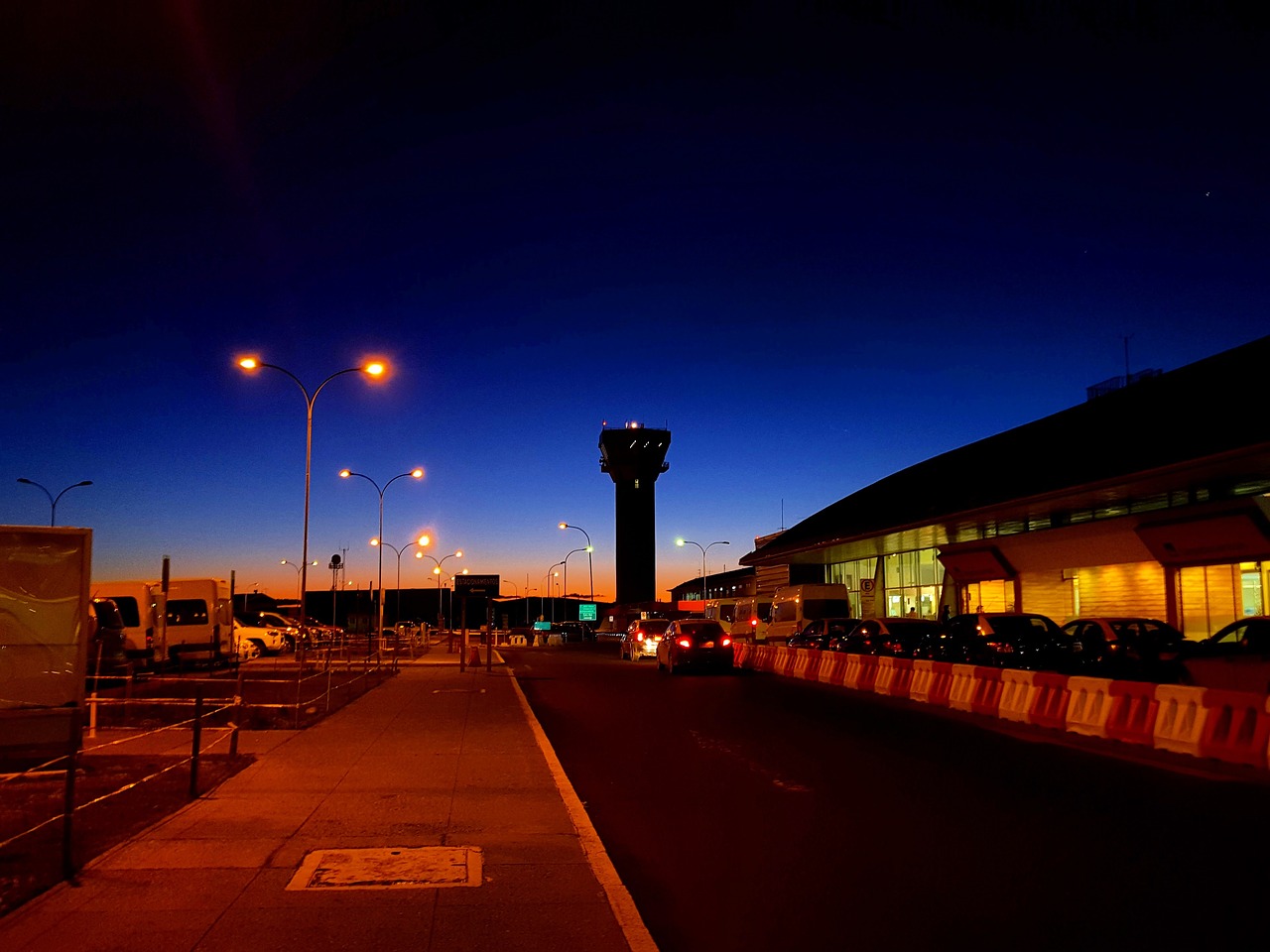 airport control tower sunset free photo