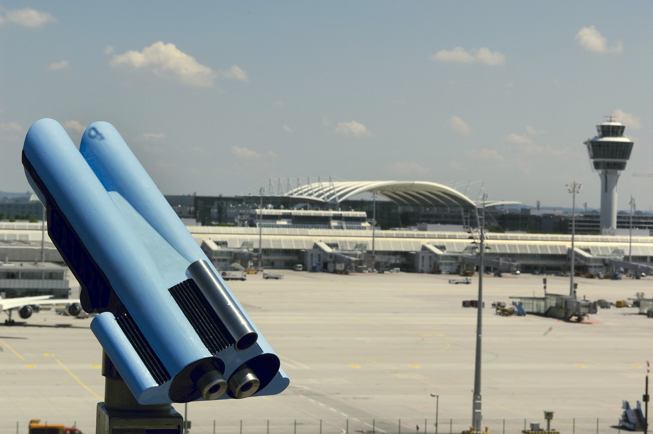 airport munich telescope free photo