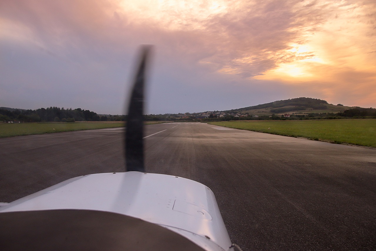 airport runway the plane free photo