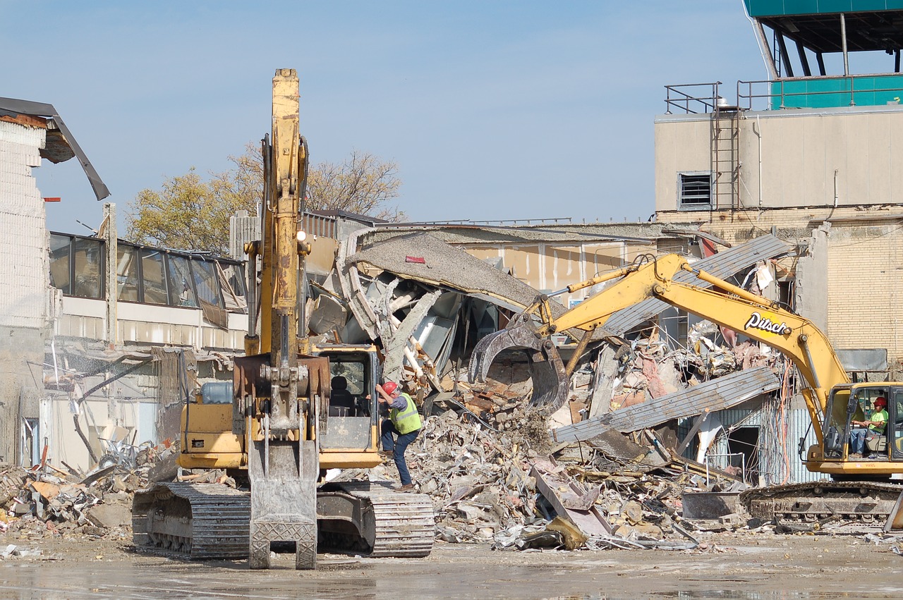 airport  demolition  equipment free photo