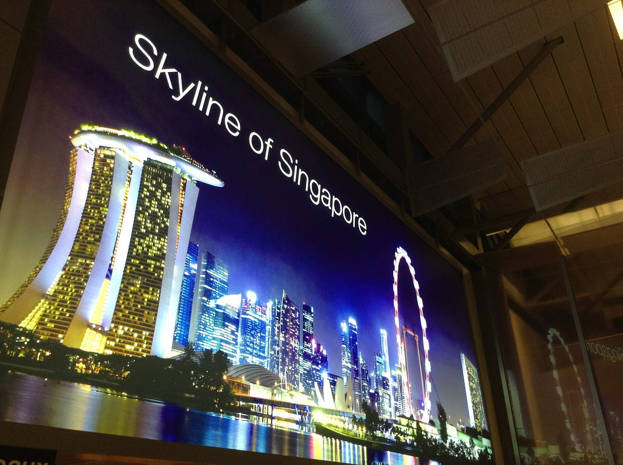 airport advertising singapore free photo