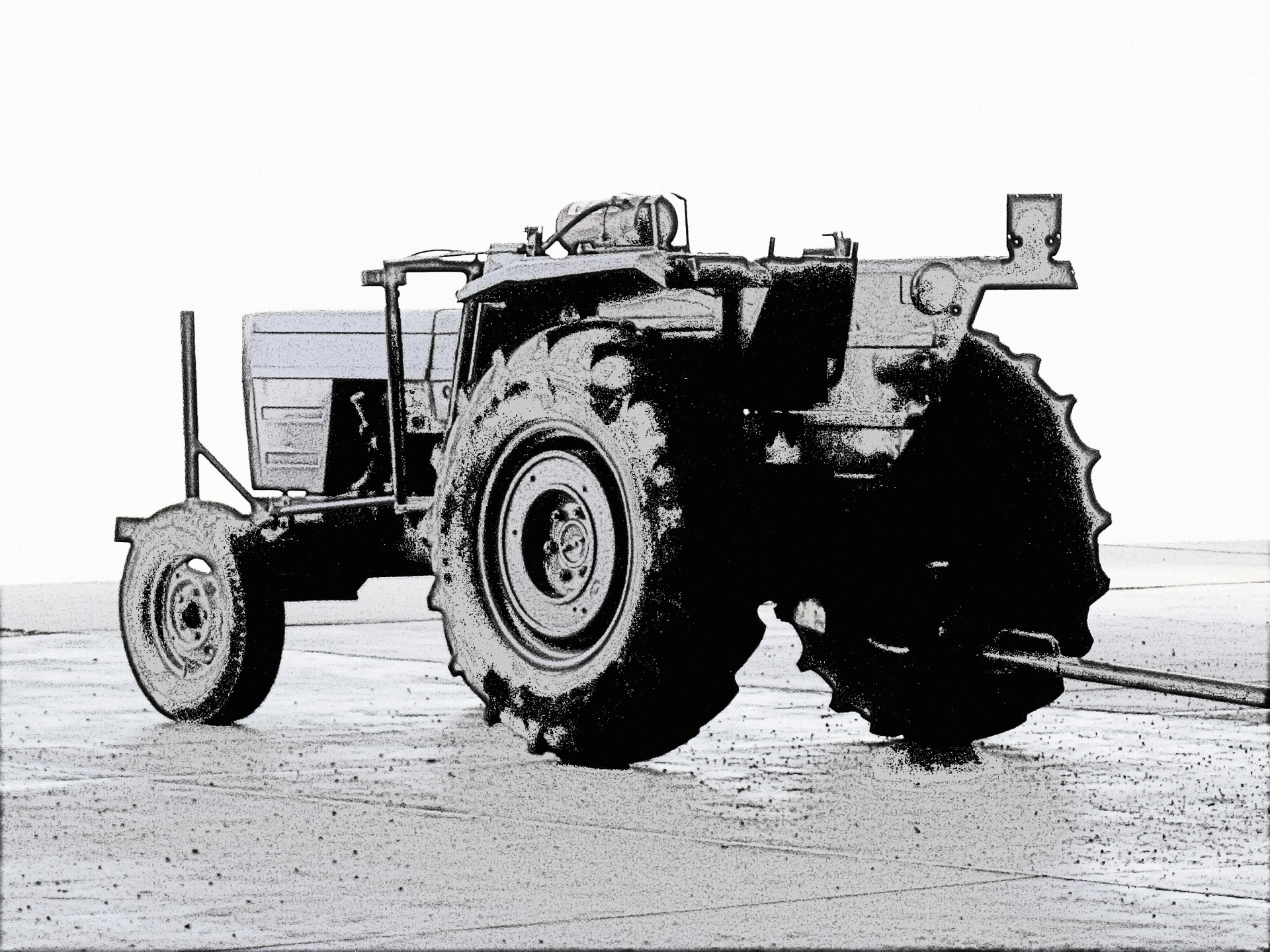 tractor towbar airfield free photo