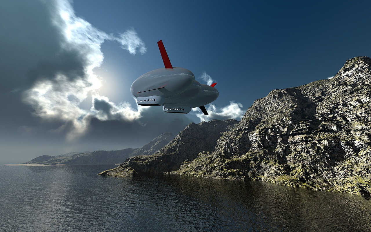 airship computer graphic 3d free photo