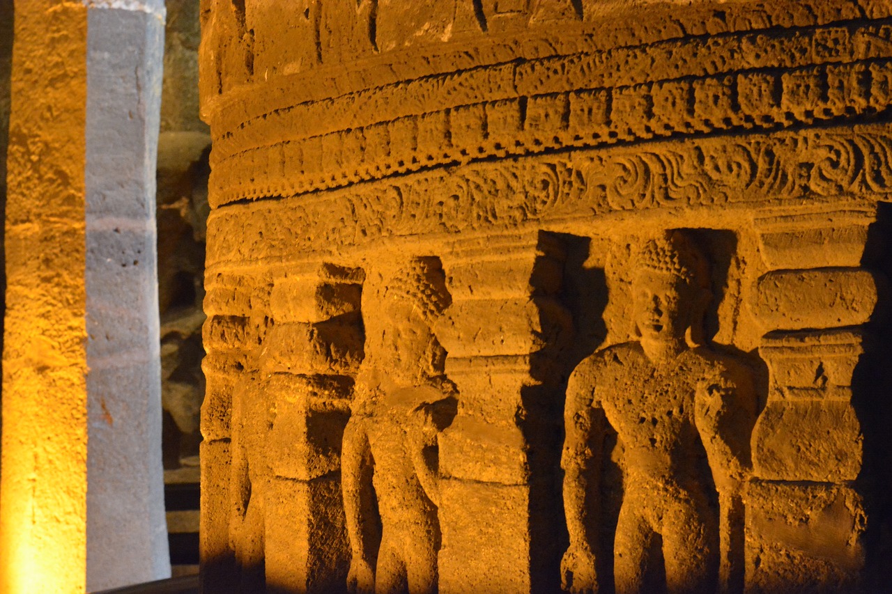 ajanta cave buddhism free photo