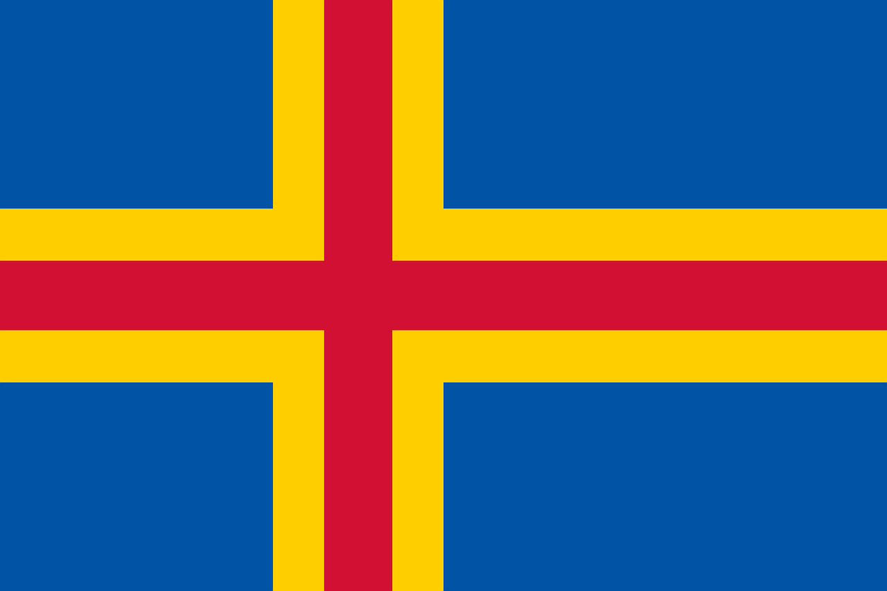 aland flag national flag free photo