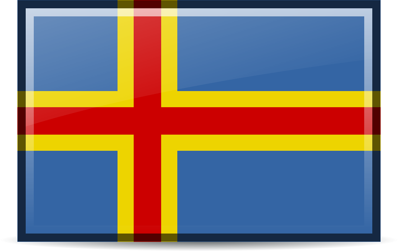 aland islands flag icons free photo