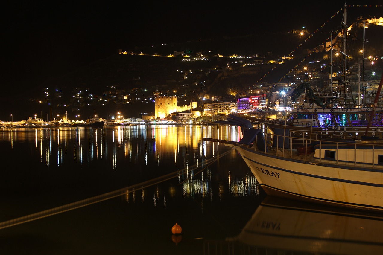 alanya night antalya free photo