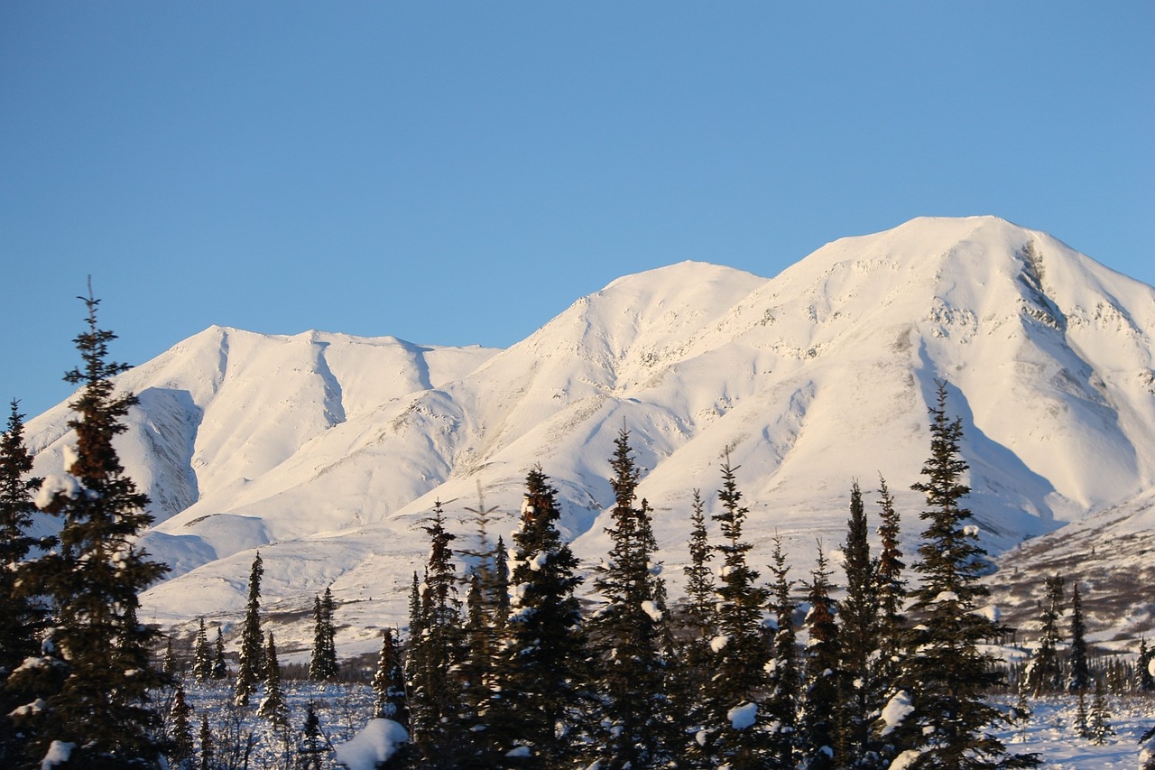 alaska mountain white free photo