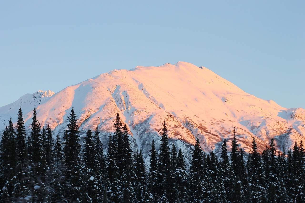 alaska mountain white free photo