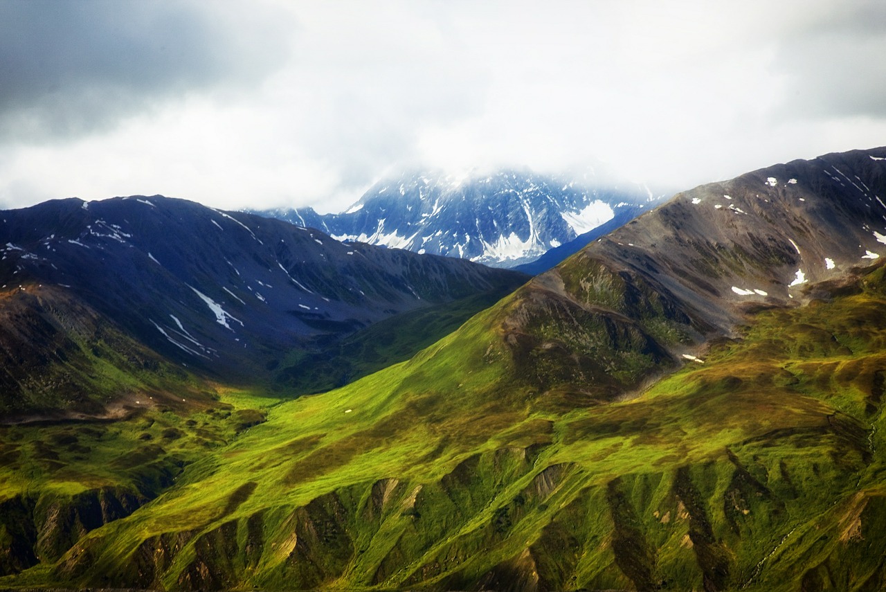 alaska mountains snow free photo