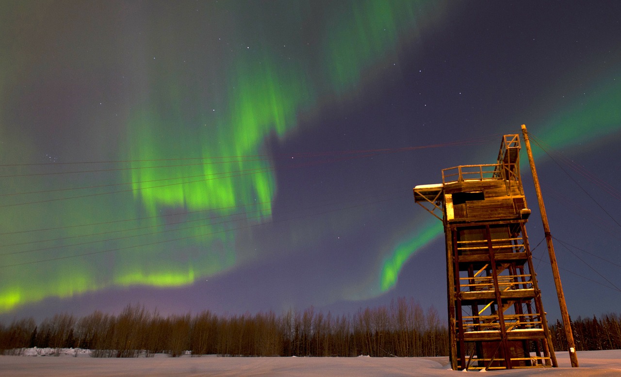 alaska aurora borealis northern lights free photo