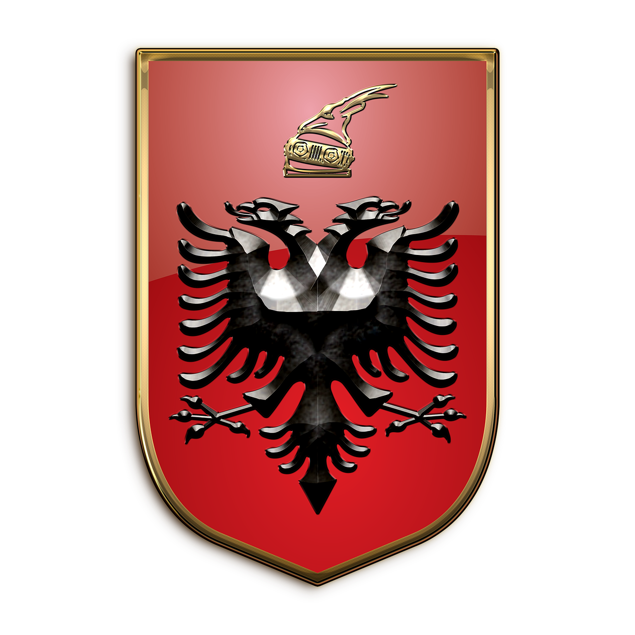 albania coat of arms heraldry free photo