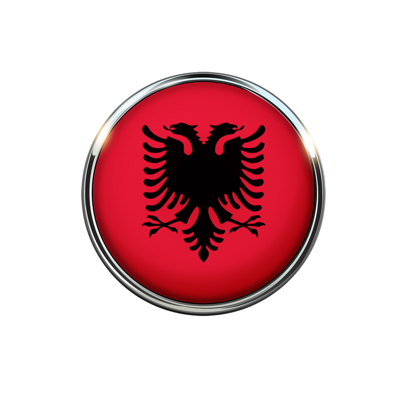albania flag circle free photo