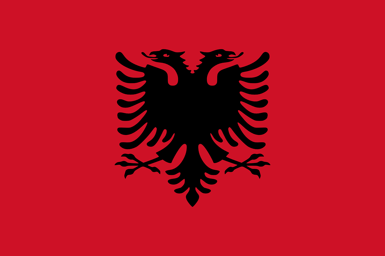 albania flag national flag free photo