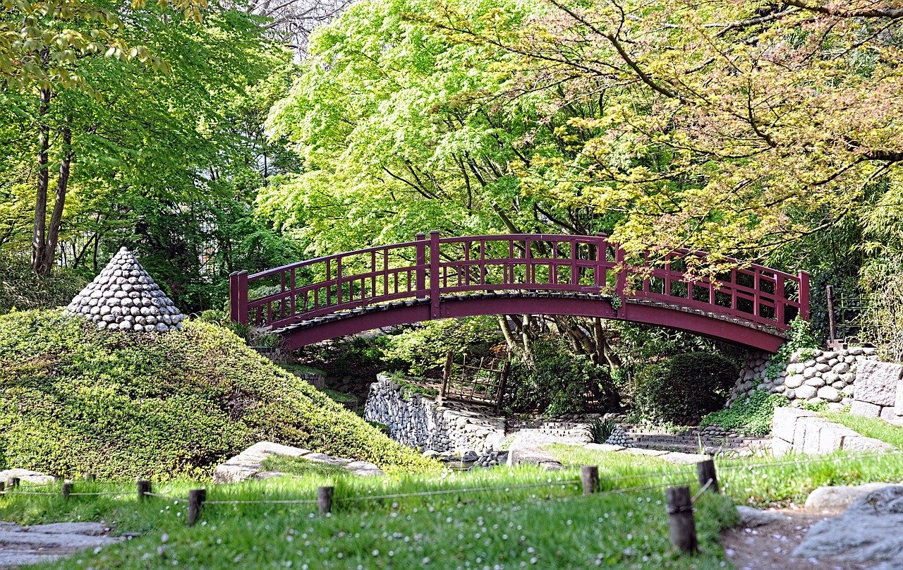 albert kahn garden bridge japanese garden free photo