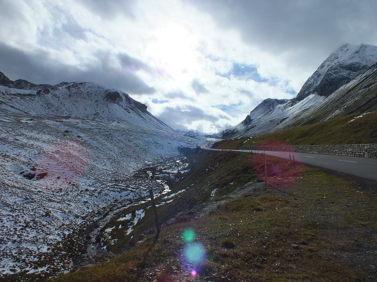 albula pass alpine winter free photo