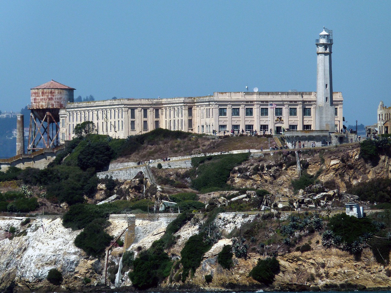 alcatraz prison building free photo