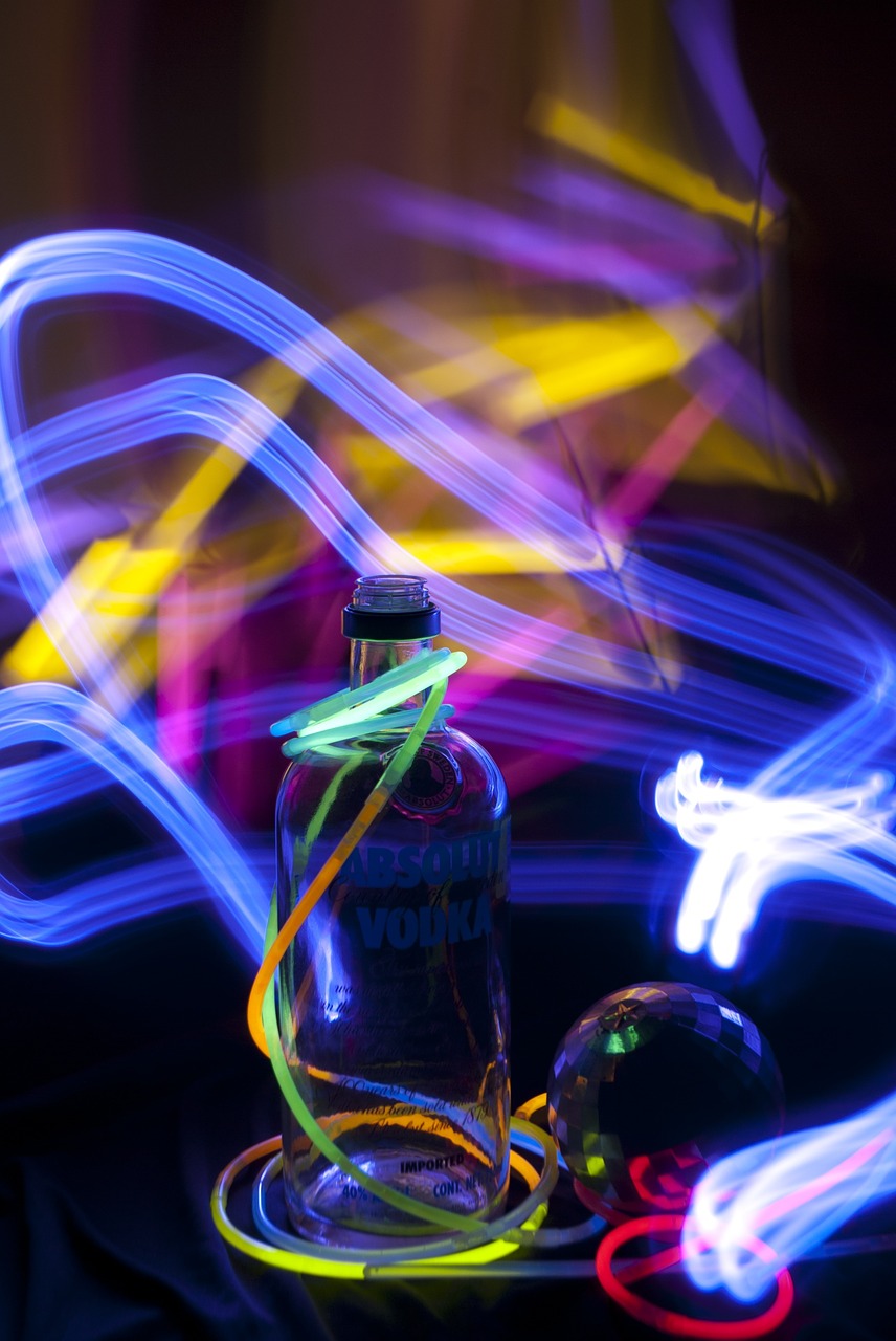 party neon bottle free photo