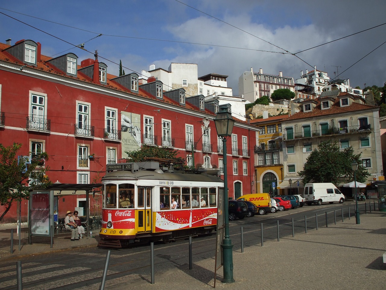 alfama lisbon tram free photo