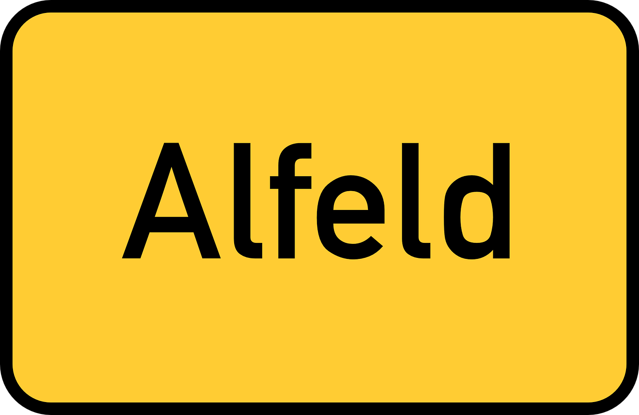 alfeld lower saxony town sign free photo
