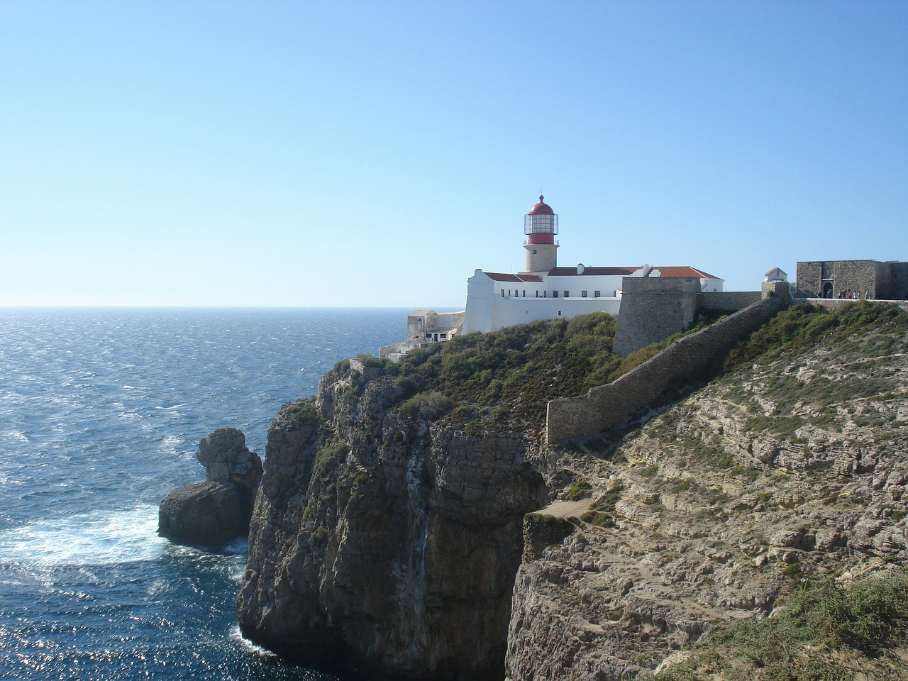 algarve lighthouse sea free photo