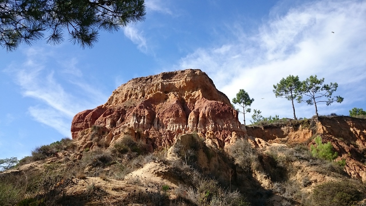 algarve portugal rock free photo