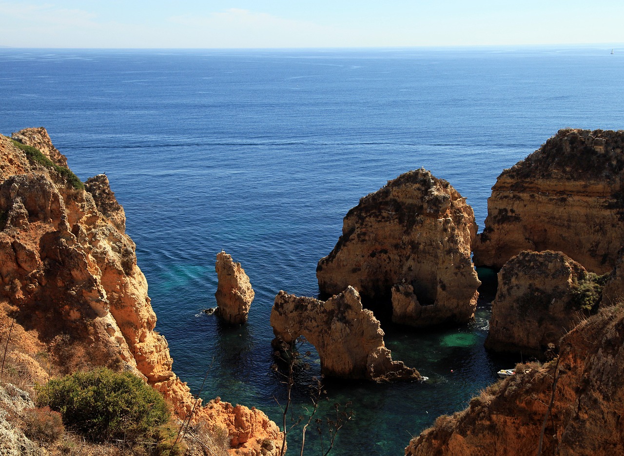 algarve portugal sea free photo