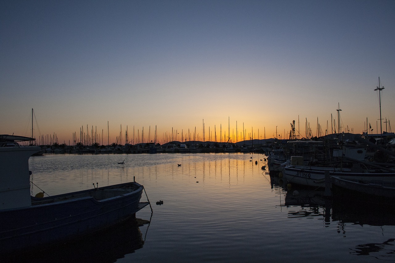 alghero porto sunset free photo