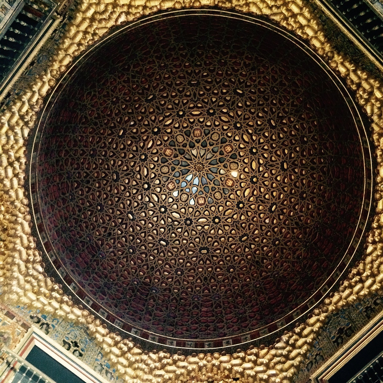 alhambra ceiling moor free photo