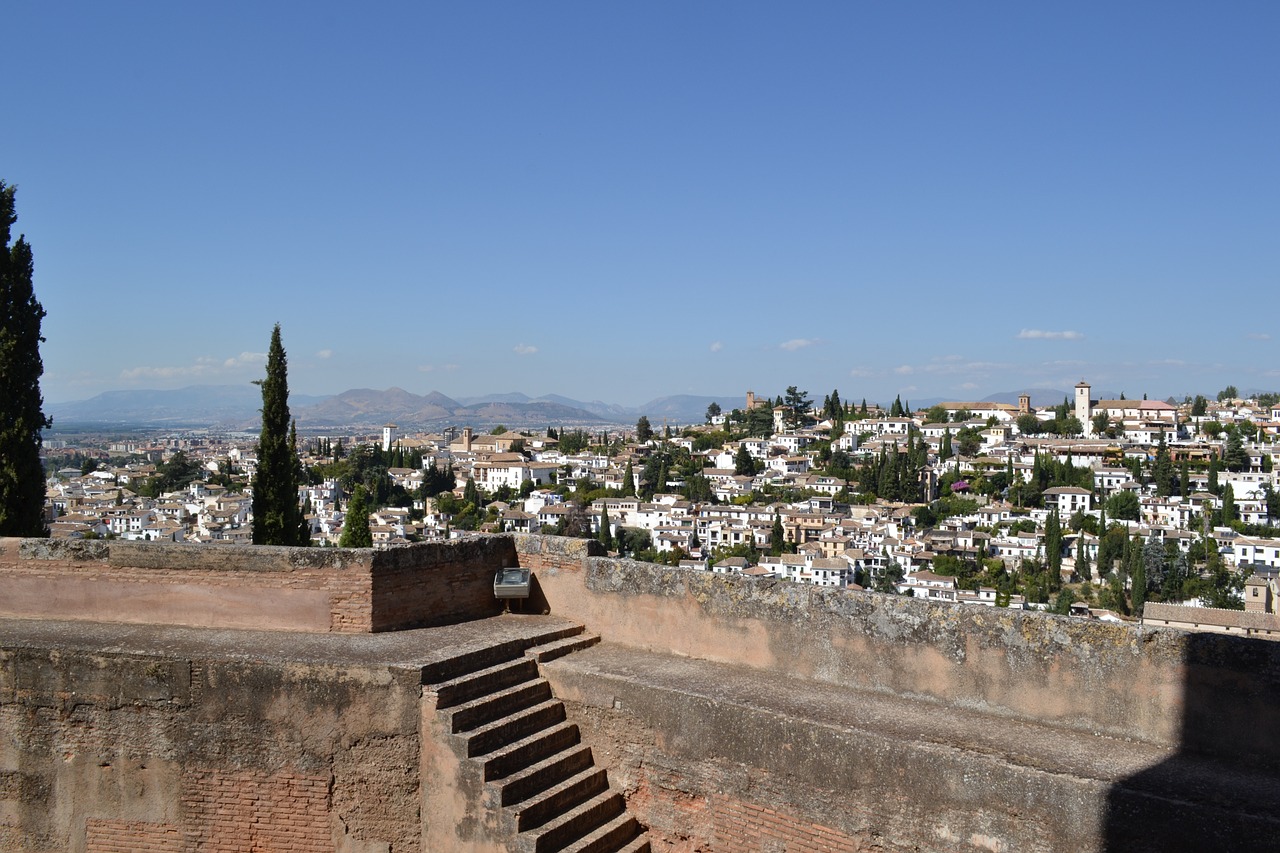 alhambra spain building free photo