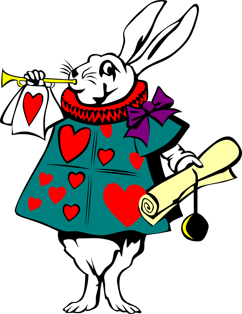 alice in wonderland rabbit character free photo