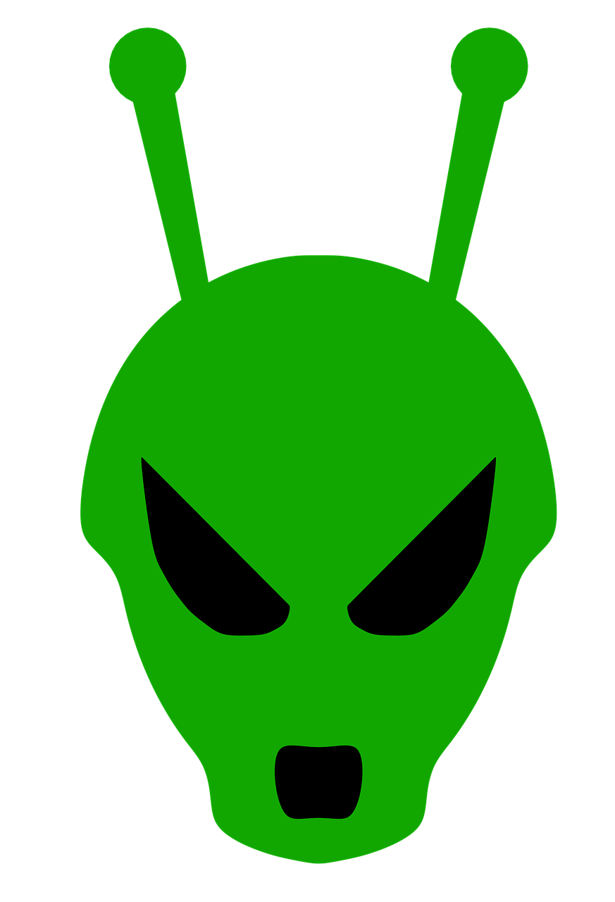alien head green free photo