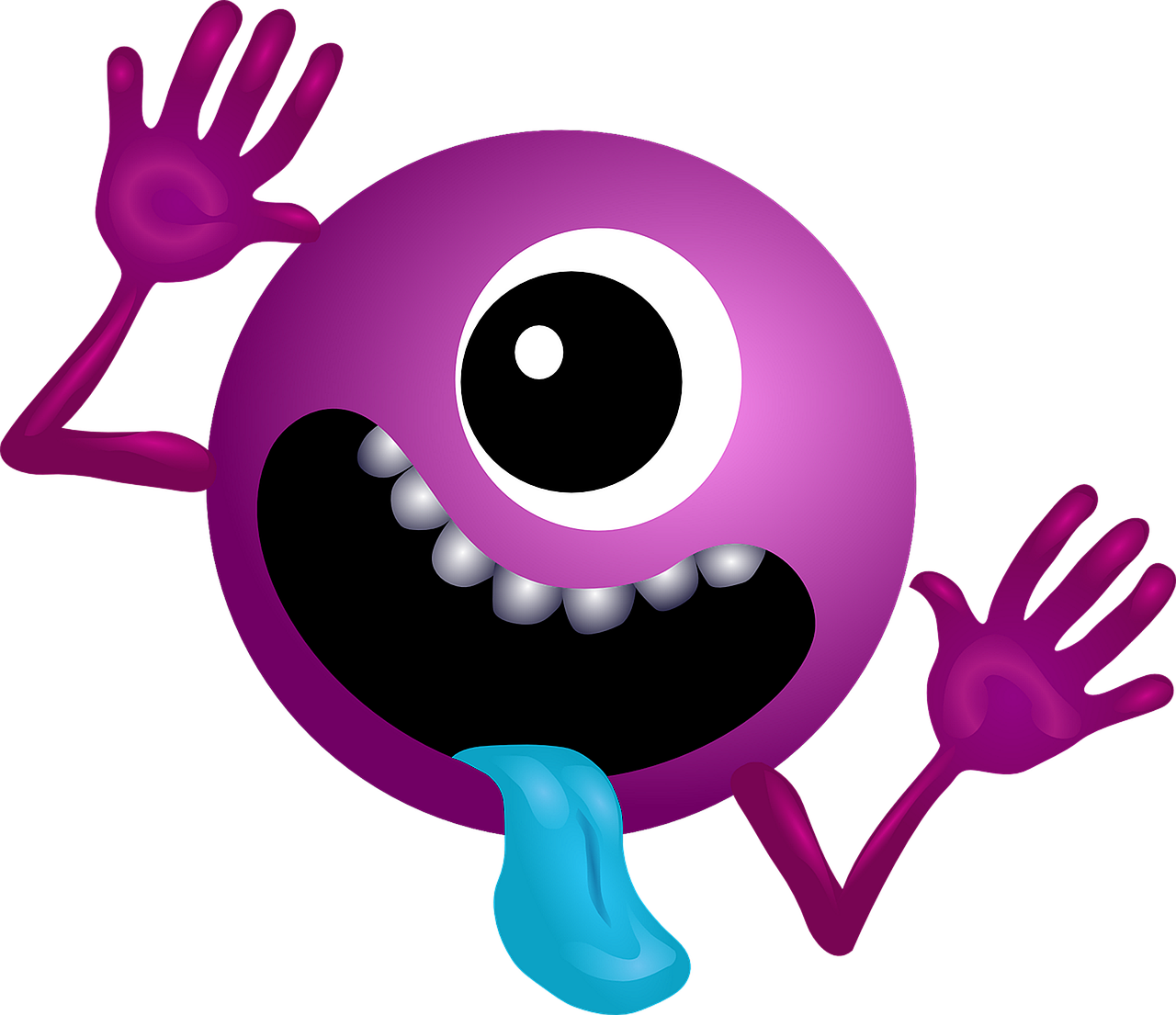 alien purple smiley free photo