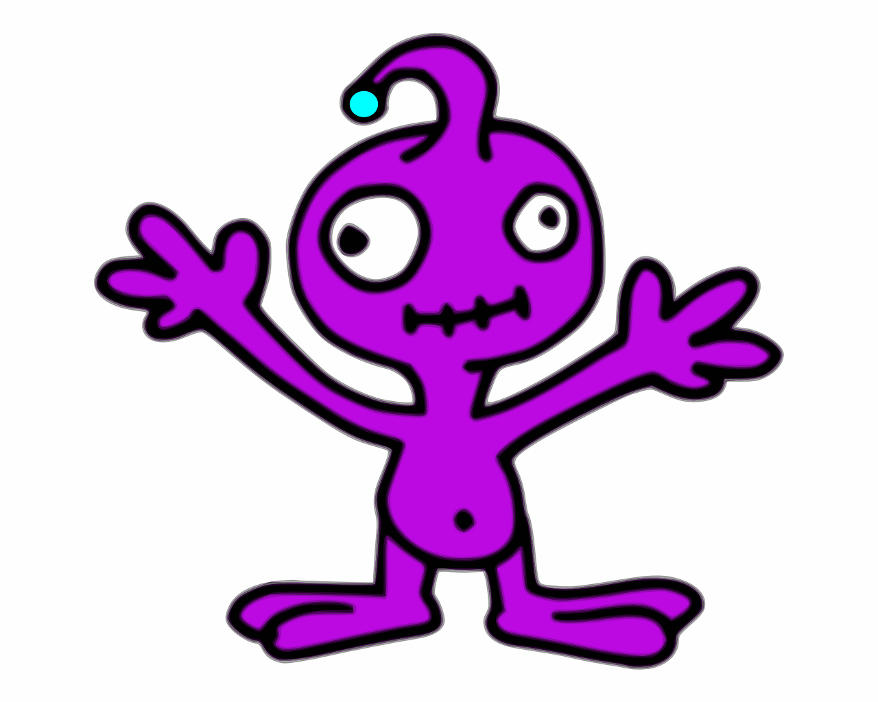 alien purple invader free photo