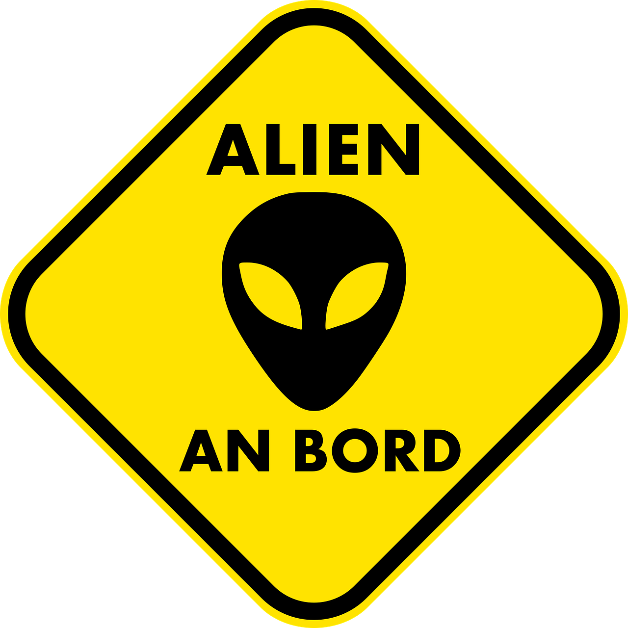 alien warnschild traffic free photo