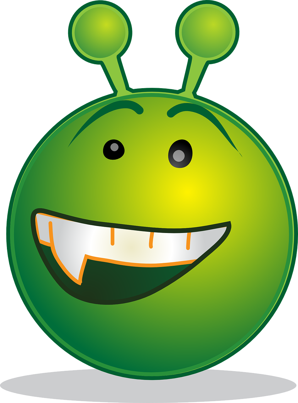 alien smiley design free photo