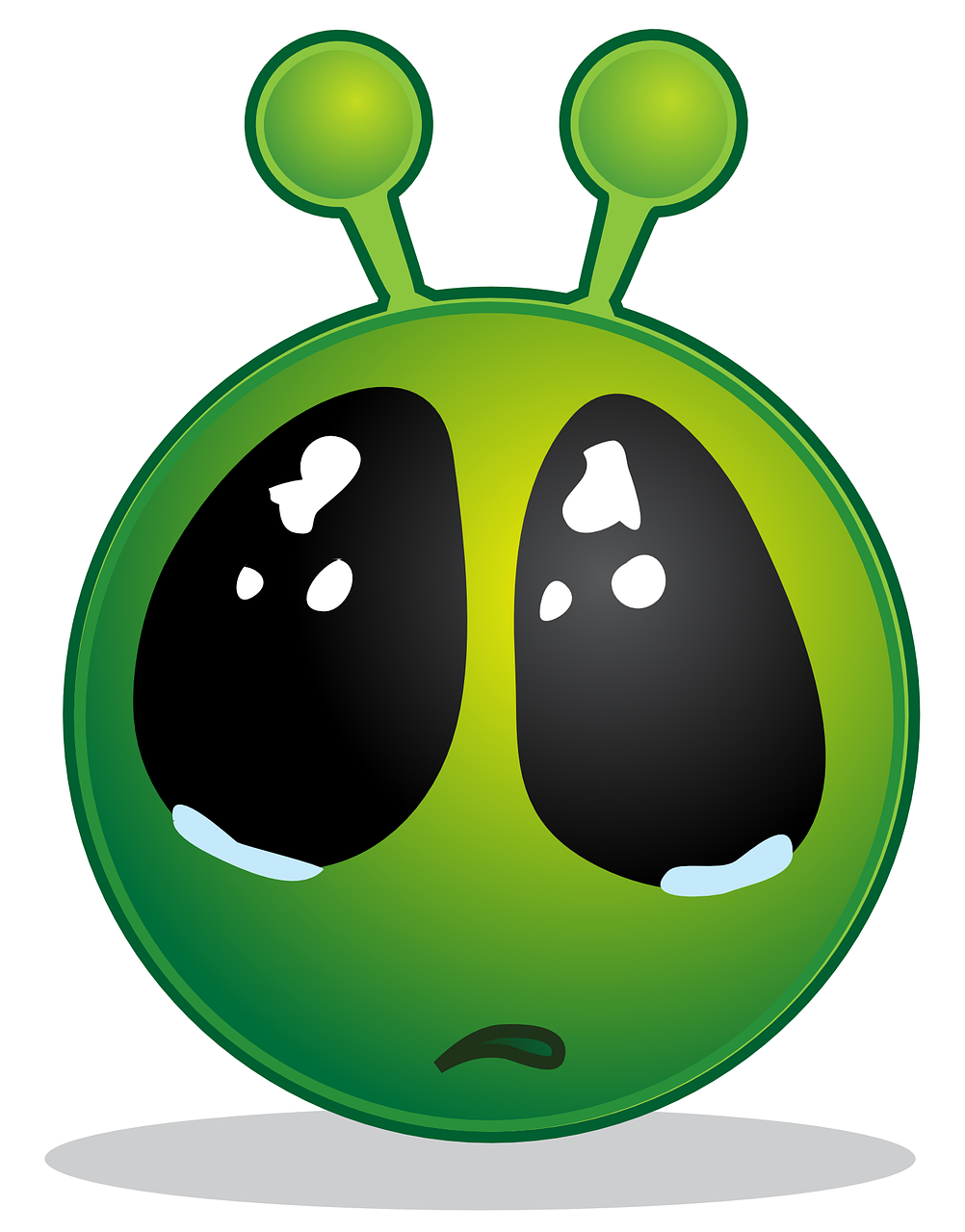 Download free photo of Alien,face,emoticon,smileys,sad - from 