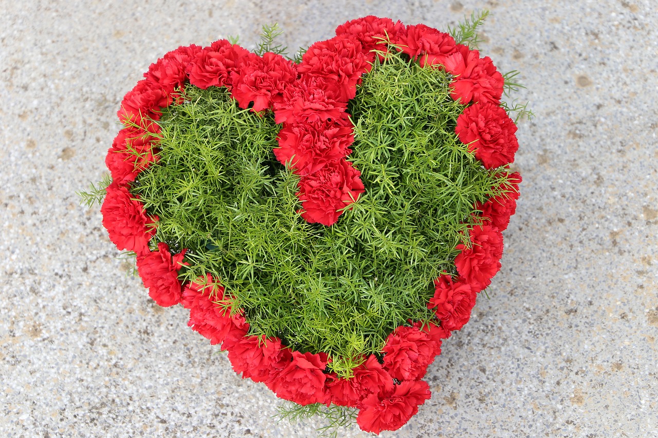 all saints day  heart chaplet  flowers free photo
