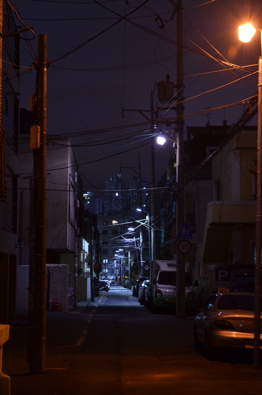 Alley,street lights,home,night,the evening light - free image from ...