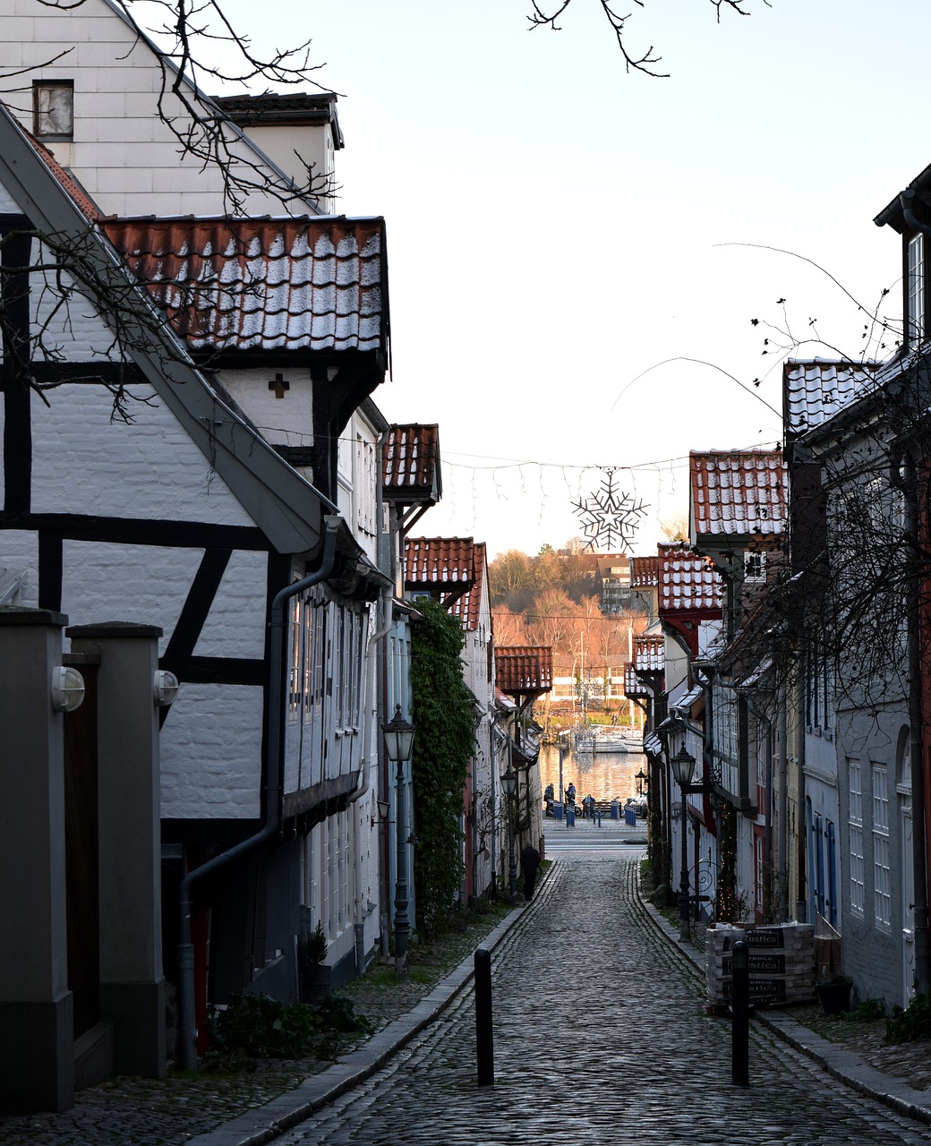 alley  harbor view  flensburg free photo