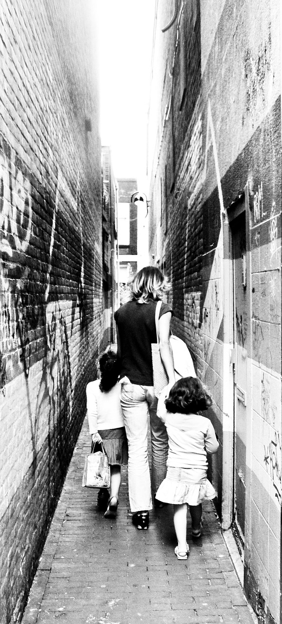 alley narrow mother free photo