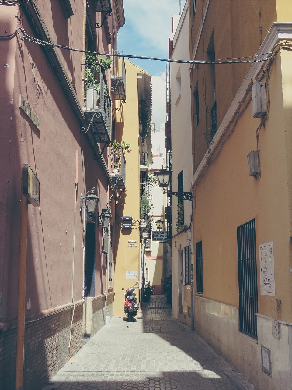 alley buildings houses free photo