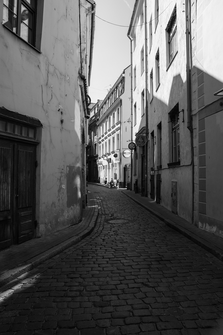 alley paving stones road free photo