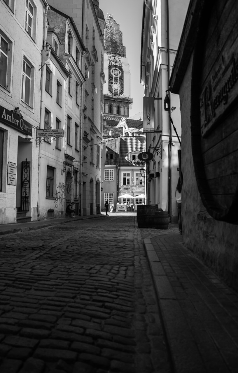 alley paving stones road free photo