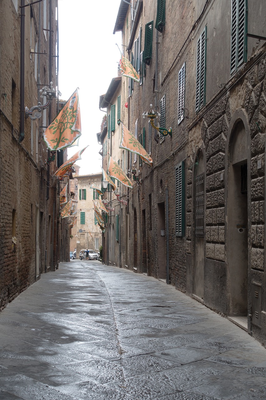 alley middle ages siena free photo