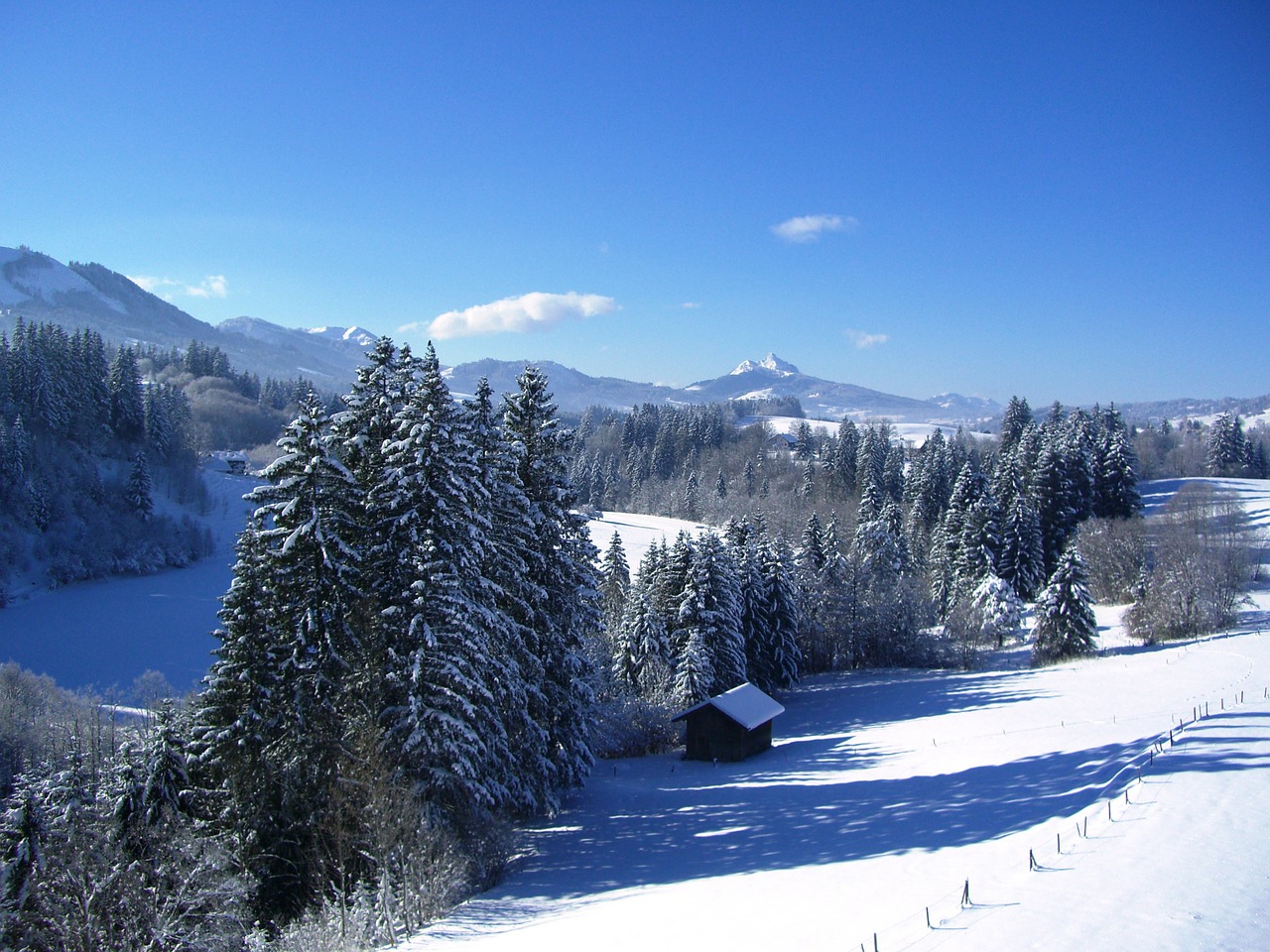 allgäu winter mountain panorama free photo