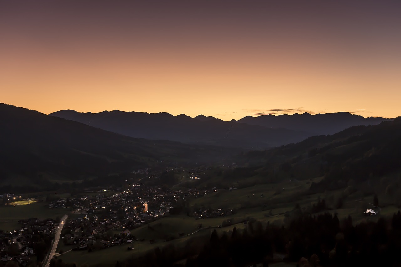 allgäu evening sun evening free photo